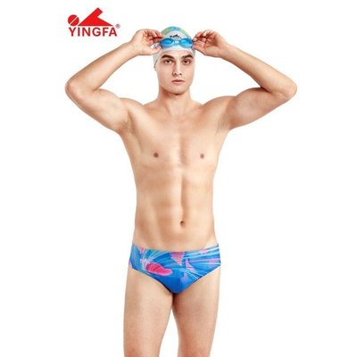 Yingfa 泳褲 男式專業訓練泳褲 男童衝浪短褲 速乾泳衣 男士三角褲