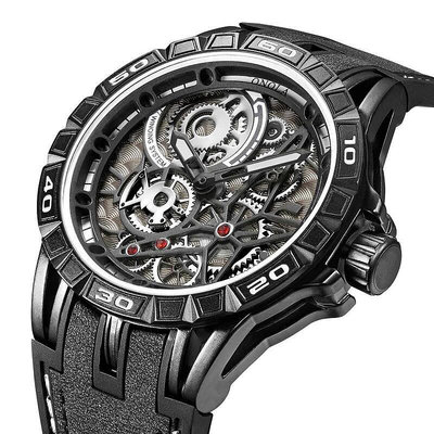 【現貨】Onola獨設計運動男士手錶皮帶防水石英腕錶on3807