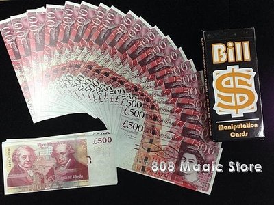 [808 MAGIC]魔術道具 舞台道具 活動表演 出鈔專用 鈔票薄牌 英鎊版 POUND 售價300台幣