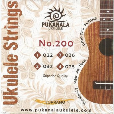PukanaLa NO.200 ( La Bella Pro-200) 21吋 烏克麗麗弦 - 【黃石樂器】