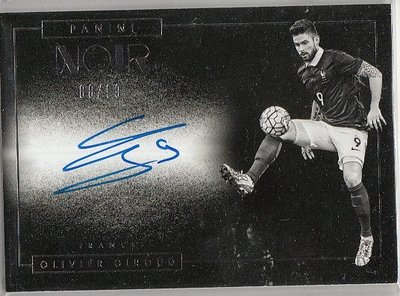 足球球星卡 Panini Noir 吉魯 簽名 簽字卡限99小瑕疵阿森納 法國【推薦款】