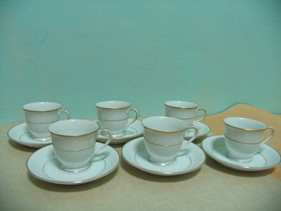 早期 日本 NORITAKE 咖啡杯 日本陶器會社 全新未使用 6杯組