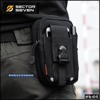 【野戰搖滾-生存遊戲】SECTOR SEVEN D30手機腰包、戰術腰包【黑色、泥色、CP迷彩】勤務腰掛包運動腰包手機包