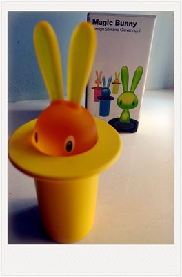 Alessi Magic Bunny 黃色棉花棒罐