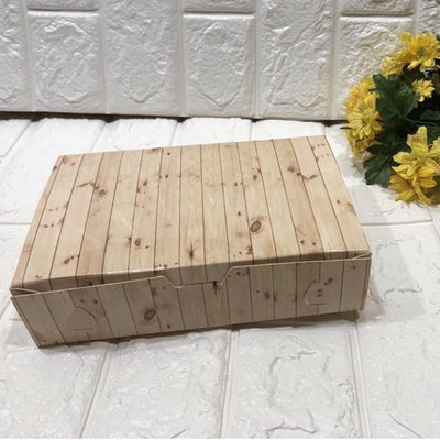 烘焙包裝掀蓋盒/木紋感印刷 蛋塔盒 豆塔盒 餅乾盒 糖果盒