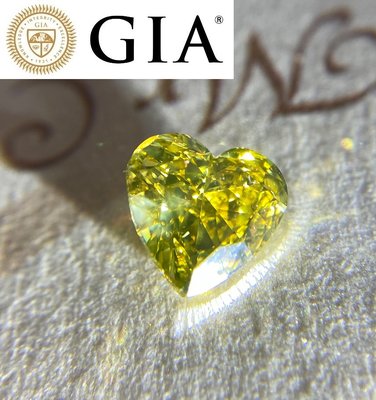 【台北周先生】愛了愛了 天然Fancy黃色鑽石 1.16克拉 Even分布 罕見愛心切割 頂級濃郁 送GIA證書