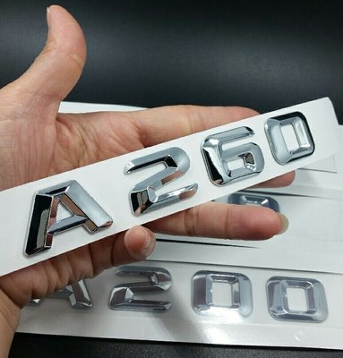新款賓士Benz 標A級車標 A45 A180 A220 改裝排量標字母數字車貼后尾標汽車車標貼標尾標 高品質