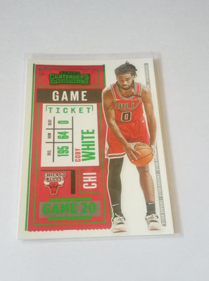 20-21 Contenders - Game Ticket Green #44 - Coby White