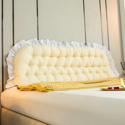靠墊床頭米黃風靠枕床上薄款軟包大靠背榻榻米固定代發