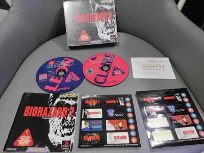 絕版經典遊戲 PS1 Biohazard 惡靈古堡 2 雙碟版 CD1有刮傷
