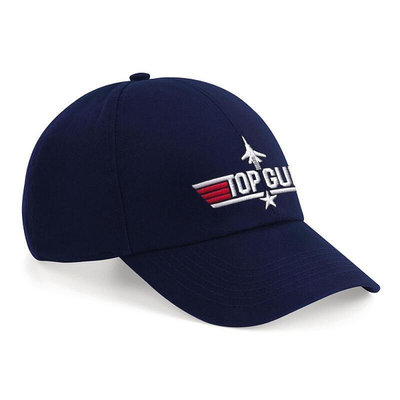 【現貨】Top Gun 男式帽子刺繡徽標可調節棒球帽海軍藍
