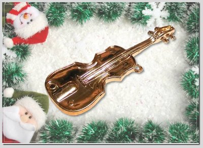 [美聯企業]全新耶誕節金色小提琴造型吊飾《整組6個48元》(聖誕節用品/聖誕吊飾/耶誕樹配件/耶誕樹飾品/聖誕樹吊飾)