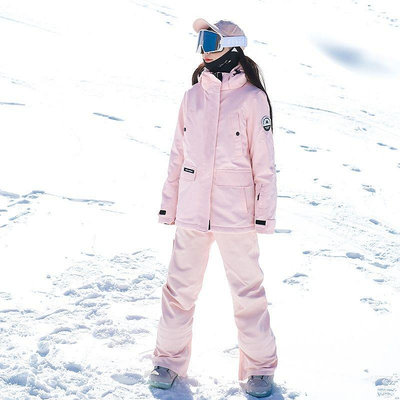 滑雪褲 滑雪服 滑雪衣 滑雪外套 新潮滑雪服女韓國單雙板防風防水保暖加棉戶外加厚滑雪衣褲女套裝
