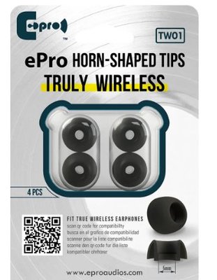 【現貨】《視聽影訊》公司貨【ePro TW01耳塞】適用5.2mm至7.0mm 真無線 石墨烯 專利耳機 矽膠 1卡2對