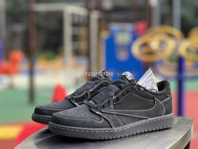 Travis Scott x Air Jordan 1 Low OG 黑色倒鉤 武士 慢跑鞋 dm7866-001