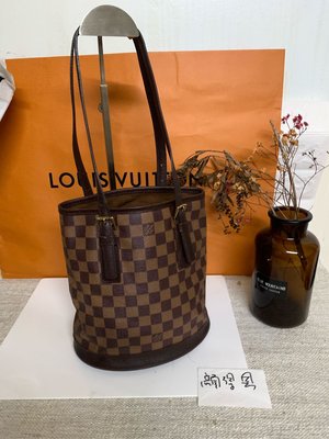 Louis Vuitton LV 棋盤格 手提水桶包 肩背包