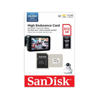 SanDisk HIGH ENDURANCE 行車記錄器 監視器專用記憶卡 512G (SD-SQQNR-512G)
