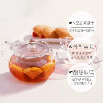 自營HARIO日本進口茶壺玻璃泡茶壺茶杯茶具套裝茶水日式耐熱