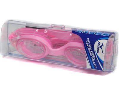 鞋大王Mizuno 85YA-10200-64 粉紅 PC鏡片，TPR護墊，矽膠頭帶泳鏡