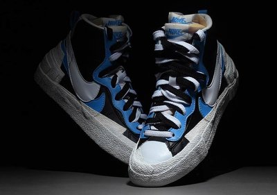 Nike Blazer High sacai White Black Legend Blue BV0072-001 代購附驗鞋證明
