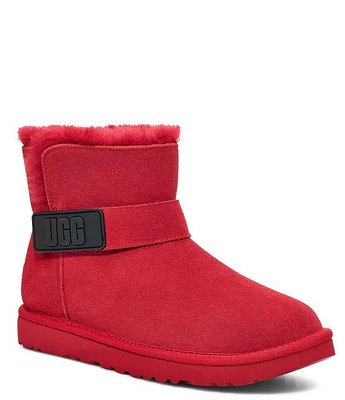 UGG UGG® Mini Bailey Graphic Logo Suede Strap Boots