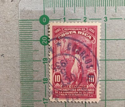 【郵卡庫】【紅十字】哥斯大黎加1935年SC163，哥斯大黎加紅十字會50週年，背貼舊票  SP3309