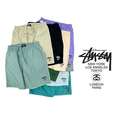 Cover Taiwan 官方直營 Stussy 嘻哈 健身 休閒短褲 海灘褲 黑色 卡其色 紫色 綠色 藍色 (預購)