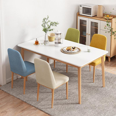 餐桌家用小戶型現代簡約餐廳餐桌椅組合簡易飯桌長方形吃飯桌子