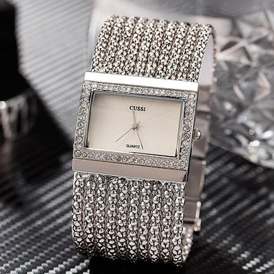 男士手錶 時尚潮人女款奢華高品質手錶 方形大錶盤裝飾大氣腕錶