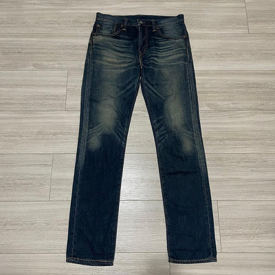 日本製Levi s levis 04511-1667 511 W32 L34 深藍刷色合身窄版牛仔褲 513