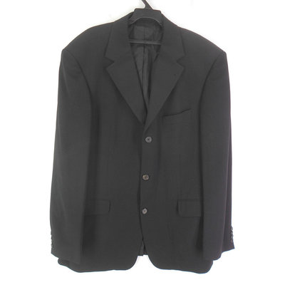 男 ~【BOSS】黑色羊毛西裝外套 54號(5D84)~99元起標~