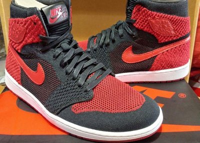 Nike Jordan 1 Flyknit Banned Bred 黑紅 編織 女鞋 女段 US4 US5 US6