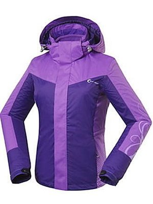 加拿大品牌 fmtech 女用防水透氣兩件式外套深紫100%防水抗風保暖 類似gore-tex 兩層可拆開穿零碼拍賣紫