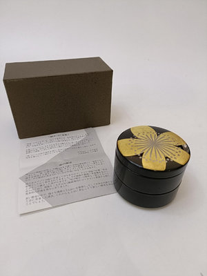 日本漆器 山田平安堂 宮內廳御用 香盒 置物22963