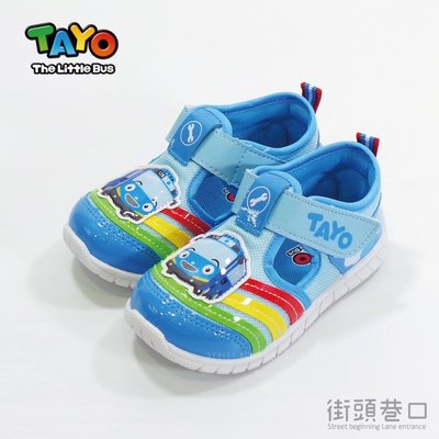 【街頭巷口 Street】小巴士 TAYO 熱門卡通 透氣網布 繽紛色彩 休閒童鞋 KR332229BE 藍色