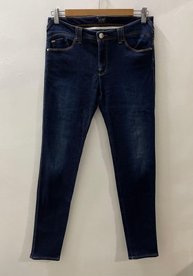Armani Jeans 女生深藍低腰窄管彈性牛仔褲/29