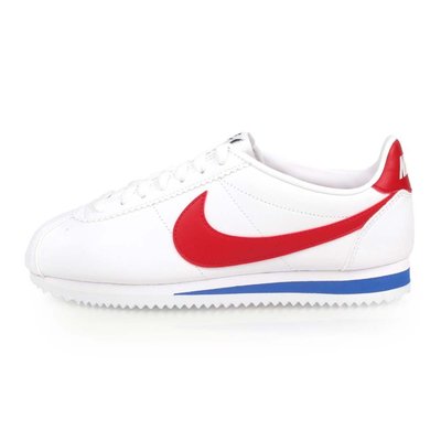 【鞋印良品】NIKE Classic Cortez Leather經典復古阿甘鞋 滑皮男女款 807471103白底紅勾