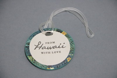 夏威夷造型 Hawaii 行李吊牌 皮革材質