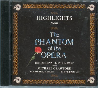 【黑妹音樂盒】安德烈洛伊韋伯 - 歌劇幻影 精選 The Phantom of the Opera  ----二手CD