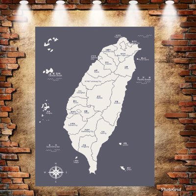 台灣地圖掛布 背景布 掛毯 裝飾 商業空間