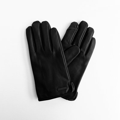 美國百分百【全新真品】Calvin Klein 手套 皮質 配件 CK 防風 護手 保暖 防寒 可觸屏 黑色 CH27