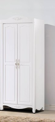 【生活家傢俱】SY-164-2：艾莉歐風2.7尺雙吊衣櫥【台中家具】開門式衣櫃 歐式宮廷風 白色烤漆 鄉村風