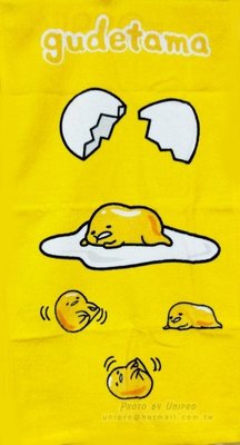 【UNIPRO】三麗鷗 療癒系 慵懶蛋黃哥 Gudetama 童巾 毛巾 小毛巾 正版授權