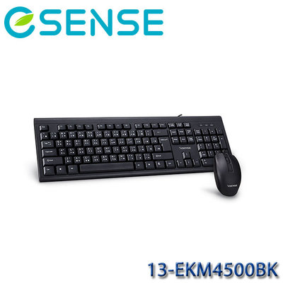 【MR3C】含稅 eSENSE 逸盛 K4500 USB滑鼠鍵盤組 (13-EKM4500BK) 可拆外盒寄超商
