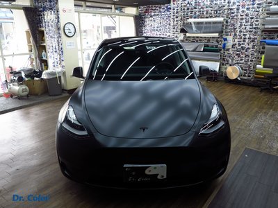 Dr. Color 玩色專業汽車包膜 Tesla Model Y  全車包膜細紋自體修復消光透明犀牛皮 (LNPPF)