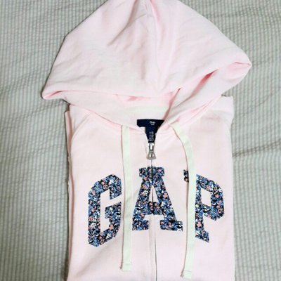 GAP美國品牌新款花花logo粉色連帽外套 全新 專櫃 正品 XS 女生 直購 現貨 美式 休閒百搭 美國限定款