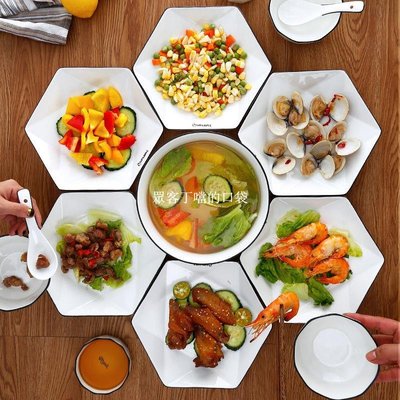 餐具創意網紅同款盤子套裝陶瓷拼盤組合團圓桌菜盤家用年夜飯日式餐具-眾客丁噹的口袋