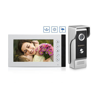 有線可視對講門鈴  Video doorbell 7寸屏 別墅視頻門鈴 可視對講