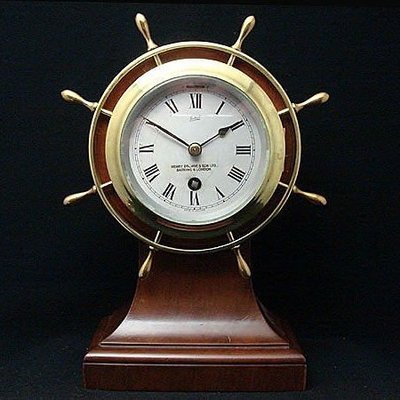 【timekeeper】  40年代英國製Sestrel黃銅+櫻桃木八日船鐘(免運,限郵寄)