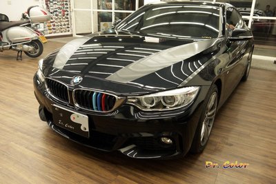 Dr. Color 玩色專業汽車包膜 BMW 428i 髮絲黑/亮紅/深藍/水藍_引擎蓋/鼻頭/車身線條